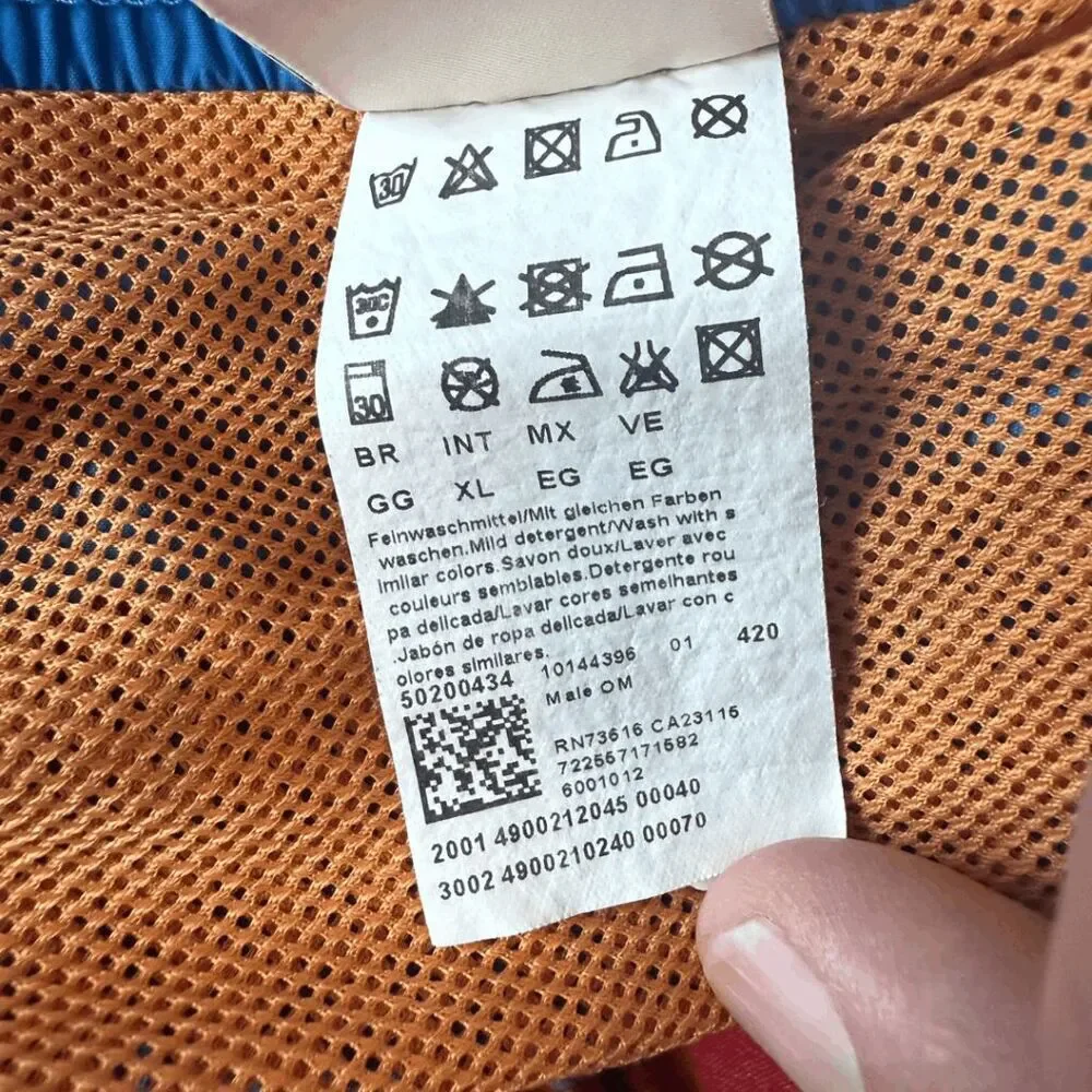Boss Orange Mens Drawstring Elastic Waist Athletic Swim Trunks Shorts Blue Sz XL